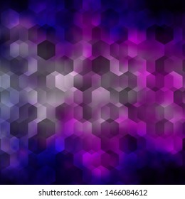 Light Pink vector texture with colorful hexagons. Abstract illustration with colorful hexagons. Pattern for ads, leaflets.