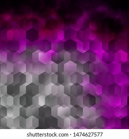 Light Pink vector texture with colorful hexagons. Colorful hexagons on blur backdrop. Pattern for your ad, booklets.