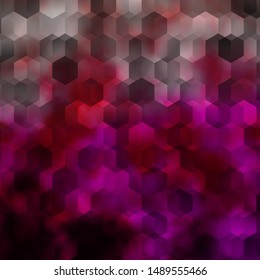 Light Pink vector texture with colorful hexagons. Design in abstract style with hexagons. Pattern for your ad, booklets.