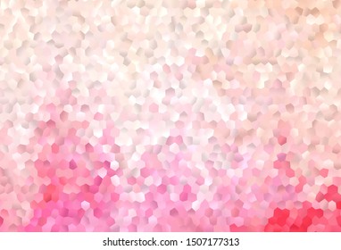 Light Pink vector texture with colorful hexagons. Colorful hexagons on blur backdrop. Pattern for ads, leaflets.
