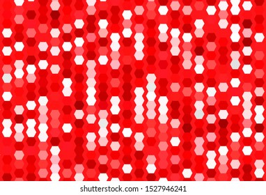 Light Pink vector texture with colorful hexagons. Colorful hexagons on blur backdrop. Pattern for ads, leaflets.