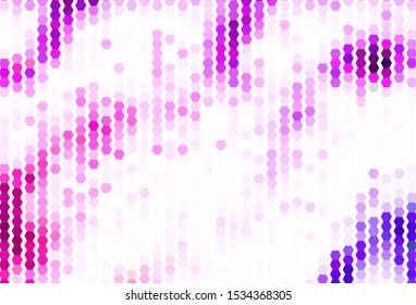 Light Pink vector texture with colorful hexagons. Glitter abstract illustration in hexagonal style. Pattern for texture of wallpapers.
