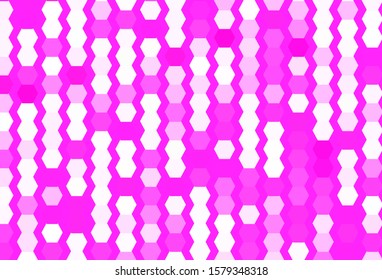 Light Pink vector texture with colorful hexagons. Blur background with colorful hexagons. Design for website posters, banners.
