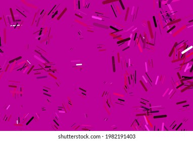 Light Pink vector texture with colorful lines. Decorative shining illustration with lines on abstract template. Best design for your ad, poster, banner.