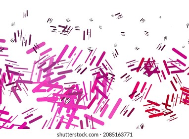 Light Pink vector texture with colorful lines. Glitter abstract illustration with colored sticks. Best design for your ad, poster, banner.