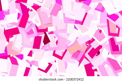 Light Pink vector texture with colorful hexagons. Illustration of colored hexagons on blur surface. Pattern for your ad, booklets.