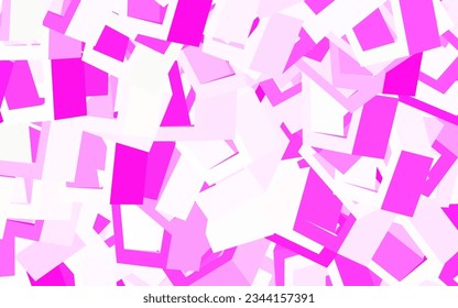 Textura vectorial rosa claro con hexágonos coloridos. Ilustración abstracta brillante en estilo hexagonal. Diseño para afiches y banners de sitios web.