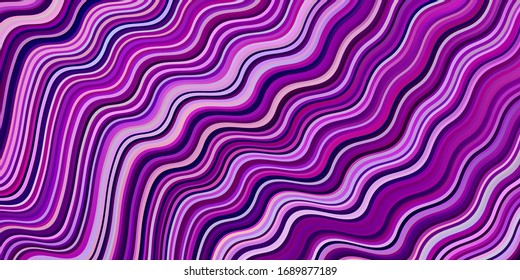 Light Pink vector texture with curved lines. Brand new colorful illustration in simple style. Pattern for your business design.