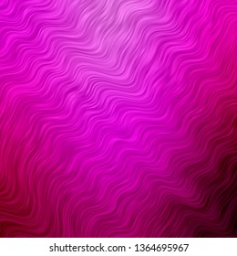 Light Pink vector texture with curves. Bright illustration with gradient circular arcs. Pattern for websites, landing pages.