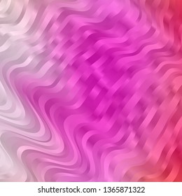 Light Pink vector texture with curves. Bright illustration with gradient circular arcs. Pattern for commercials, ads.
