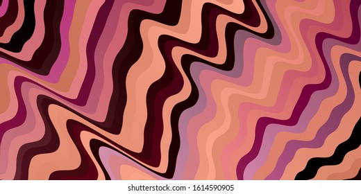 Light Pink vector texture with curves. Illustration in halftone style with gradient curves. Pattern for websites, landing pages.