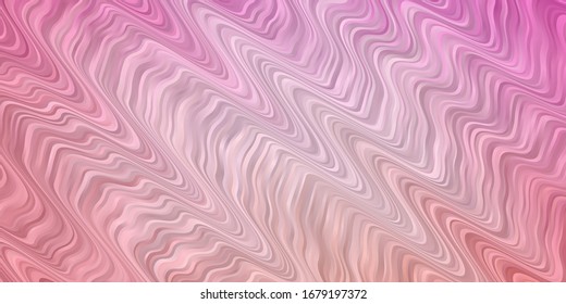 Textura vectorial rosa claro con curvas. Ilustración en estilo abstracto con degradado curvado. Patrón para sitios web, páginas de inicio.