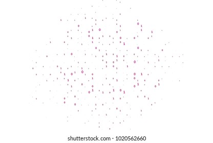 Light Pink vector texture with Digit characters. Abstract illustration with colored algebra signs. The pattern can be used as ads, poster, banner for books.