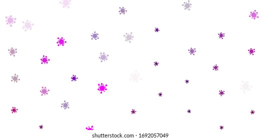 Light pink vector texture with disease symbols. Colorful abstract illustration with gradient medical shapes. Simple design against epidemic information.