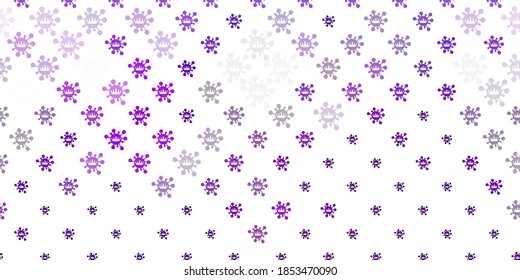 Light Pink vector texture with disease symbols. Colorful  gradient illness symbols in simple abstract style. Simple design against epidemic information.