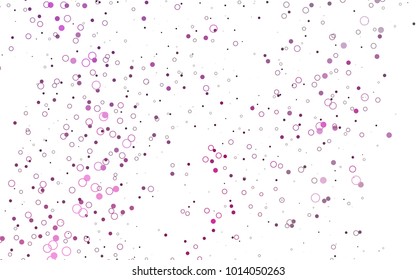 Light Pink vector  texture with disks. Blurred bubbles on abstract background with colorful gradient. Completely new template for your brand book.