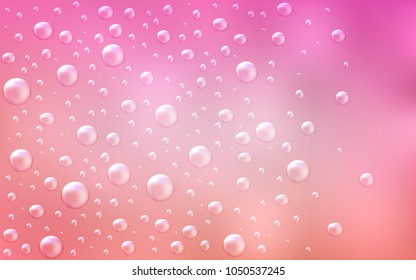 Light Pink vector texture with disks. Modern abstract illustration with colorful water drops. The pattern can be used for ads, leaflets of liquid.