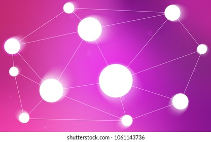 Light Pink vector texture with disks, lines. Illustration with set of colorful abstract circles and lines. Pattern can be used for ads, leaflets.