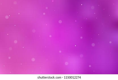 Light Pink vector texture with disks. Modern abstract illustration with colorful water drops. Pattern can be used for futuristic ad, booklets.
