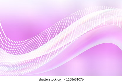 Light Pink vector texture with disks, lines. Decorative design in abstract style with triangle structure. Pattern for futuristic ad, booklets.