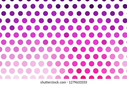 Light Pink vector texture with disks. Abstract illustration with colored bubbles in nature style. Template for your brand book.