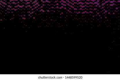 Light Pink vector texture with disks. Blurred bubbles on abstract background with colorful gradient. Design for posters, banners.