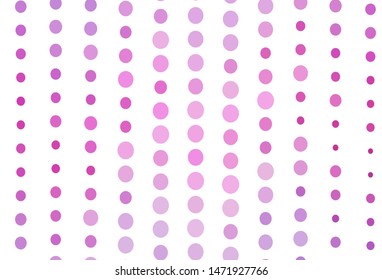 Light Pink vector texture with disks. Beautiful colored illustration with blurred circles in nature style. Pattern for ads, leaflets.