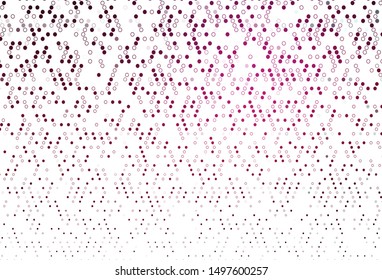 Light Pink vector texture with disks. Glitter abstract illustration with blurred drops of rain. Completely new template for your brand book.