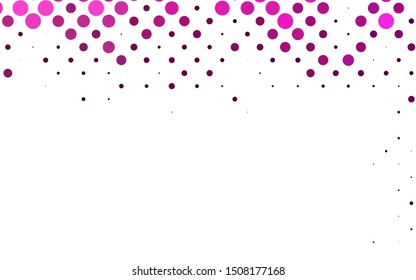 Light Pink vector texture with disks. Glitter abstract illustration with blurred drops of rain. Pattern for ads, leaflets.