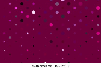 Light Pink vector texture with disks. Blurred decorative design in abstract style with bubbles. Pattern for ads, leaflets.