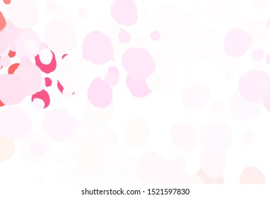 Light Pink vector texture with disks. Illustration with set of shining colorful abstract circles. Pattern for beautiful websites.