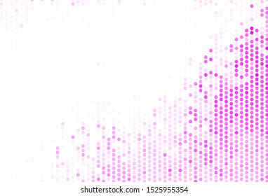 Light Pink vector texture with disks. Abstract illustration with colored bubbles in nature style. Design for poster, banner of websites.