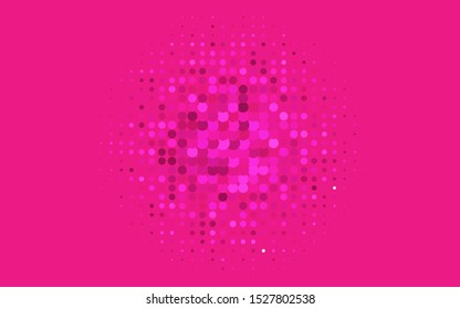 Light Pink vector texture with disks. Glitter abstract illustration with blurred drops of rain. Pattern of water, rain drops.