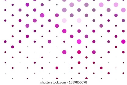 Light Pink vector texture with disks. Blurred decorative design in abstract style with bubbles. Pattern for ads, leaflets.