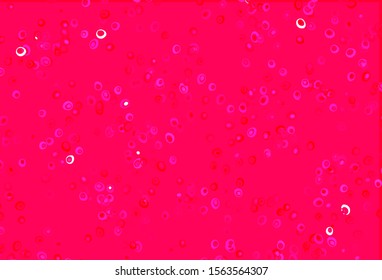 Light Pink vector texture with disks. Blurred decorative design in abstract style with bubbles. Pattern for ads, leaflets.