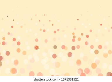 Light Pink vector texture with disks. Modern abstract illustration with colorful water drops. Pattern for ads, leaflets.
