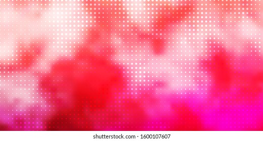 Light Pink vector texture with disks. Illustration with set of shining colorful abstract spheres. Pattern for business ads.