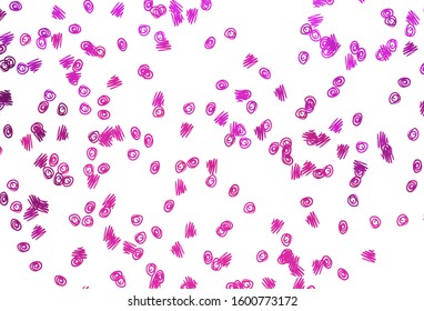 Light Pink vector texture with disks. Blurred decorative design in abstract style with bubbles. Design for posters, banners.
