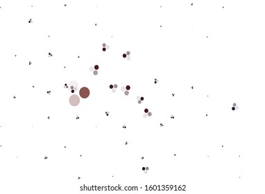 Light Pink vector texture with disks. Blurred decorative design in abstract style with bubbles. Design for poster, banner of websites.