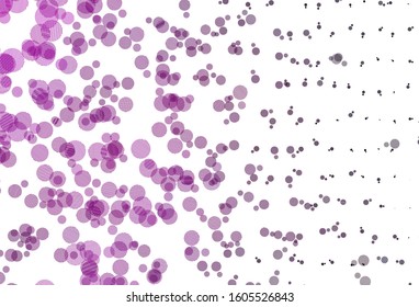 Light Pink vector texture with disks. Blurred decorative design in abstract style with bubbles. New template for your brand book.