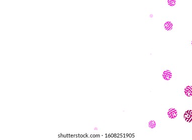 Light Pink vector texture with disks. Blurred decorative design in abstract style with bubbles. Pattern for beautiful websites.