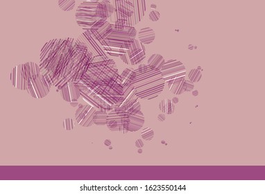 Light Pink vector texture with disks. Beautiful colored illustration with blurred circles in nature style. Pattern for futuristic ad, booklets.