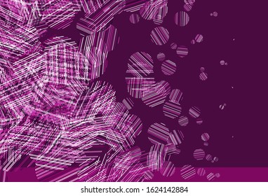 Light Pink vector texture with disks. Abstract illustration with colored bubbles in nature style. New template for your brand book.
