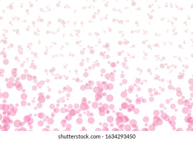 Light Pink vector texture with disks. Blurred bubbles on abstract background with colorful gradient. Pattern for beautiful websites.