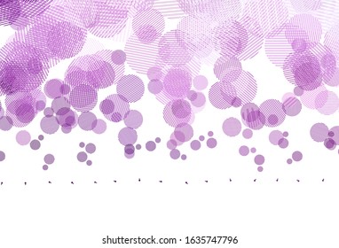 Light Pink vector texture with disks. Beautiful colored illustration with blurred circles in nature style. Pattern for ads, leaflets.