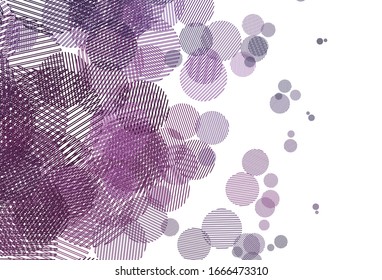 Light Pink vector texture with disks. Glitter abstract illustration with blurred drops of rain. Design for poster, banner of websites.