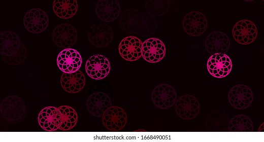 Light Pink vector texture with disks. Abstract illustration with colorful spots in nature style. Design for posters, banners.