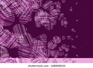 Light Pink vector texture with disks. Illustration with set of shining colorful abstract circles. New template for your brand book.