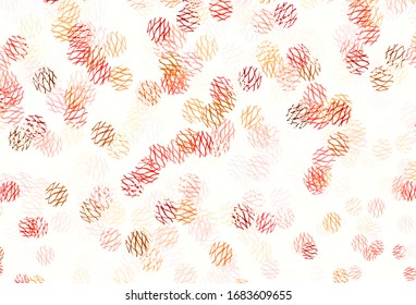 Textura vectorial rosa claro con discos, líneas. Diseño decorativo de estilo abstracto con burbujas y líneas. Patrón para sitios web hermosos.