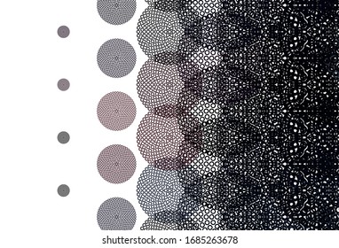 Light Pink vector texture with disks. Illustration with set of shining colorful abstract circles. Pattern for ads, leaflets.